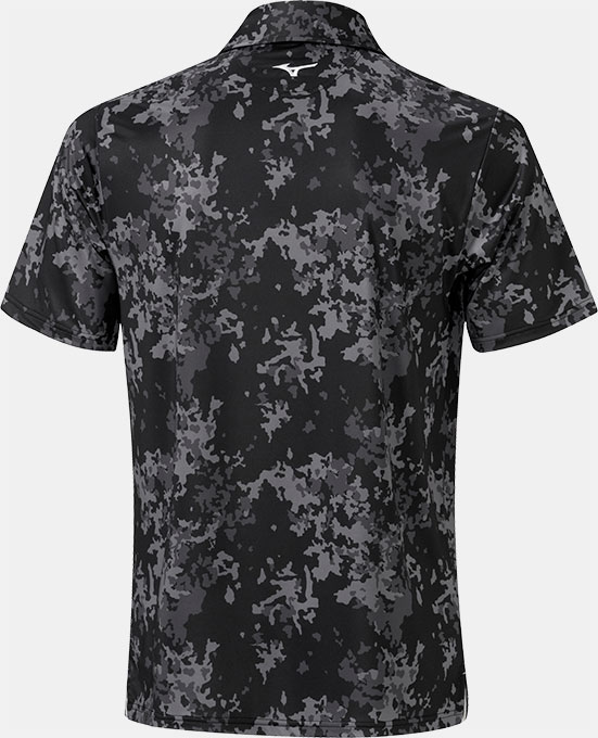 Mizuno Floral Golf Polo Shirt - Medium (38"-40" Chest) - Black - Image 2