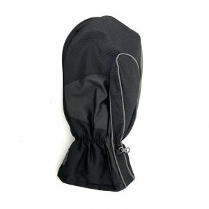 Winter Golf Mittens / Mitts in Black and Grey With Hand Warmer Pouch- Pair - Image 2