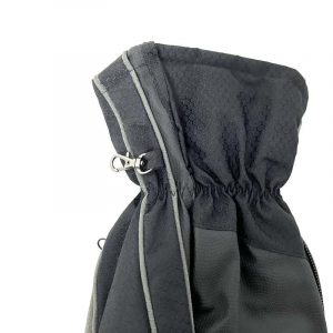 Winter Golf Mittens / Mitts in Black and Grey With Hand Warmer Pouch- Pair - Image 3