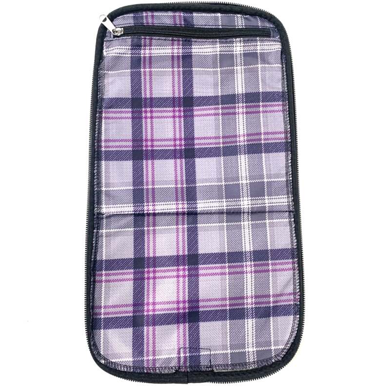 Callaway Tour/Staff Golf Bag Zip off Panel - White with Inner Purple Tartan Pattern - Image 2