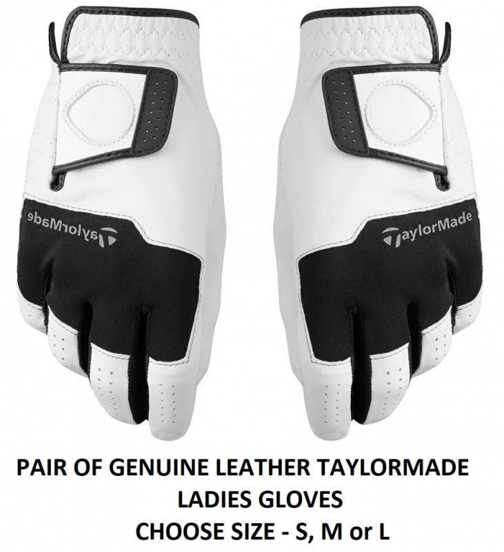 Pair of Ladies TaylorMade Stratus Genuine Leather Gloves - Choose Size