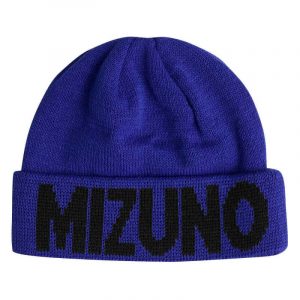 Mizuno Mens Breath Thermo Fold Up Logo Golf Beanie - Royal blue