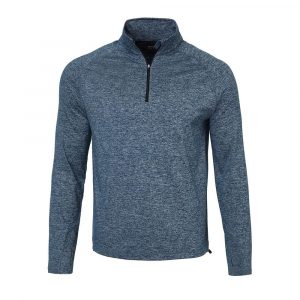 Mens Dunning Heathered Quarter Zip Long Sleeved Golf Top- Small 40-42"