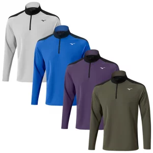 Mizuno Winter Breeze Golf Long Sleeved 1/4 Zip Mid Layer - Choose Colour & Size