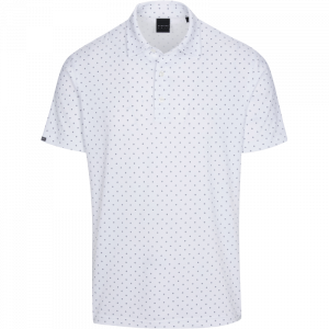 DUNNING SIGNATURE D PERFORMANCE JERSEY POLO 40-42" Chest-WHITE