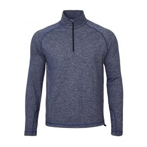 Mens Dunning Heathered Quarter Zip Long Sleeved Golf Top- Small 40-42"