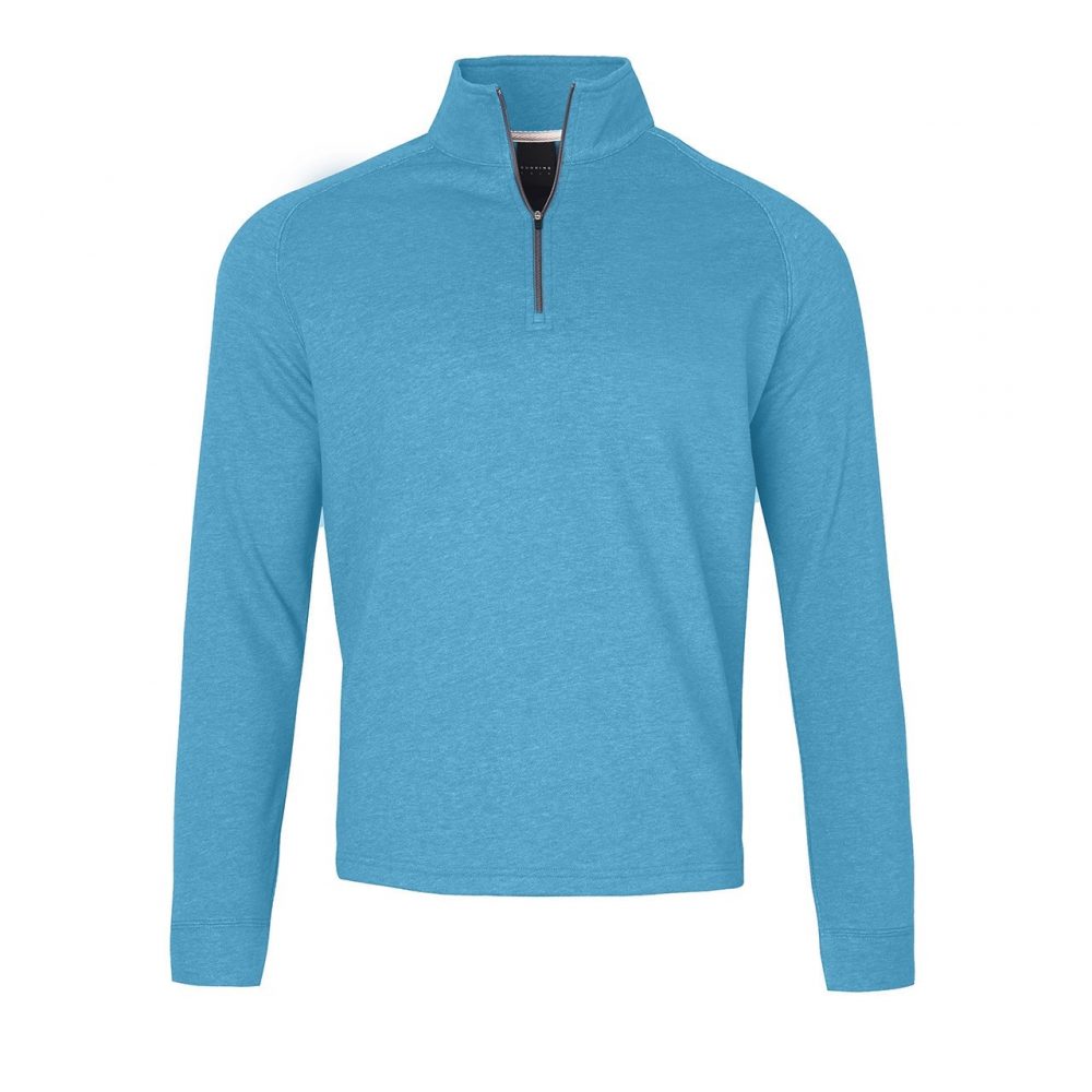 Mens Dunning Natural Hand Quarter Zip Long Sleeved Golf Sweatshirt- Small 40-42"