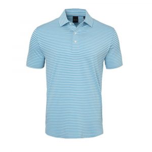 Mens Dunning Short Sleeved Striped Golf Polo Shirt- Small 38-40"
