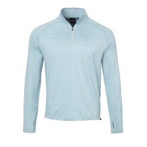 Mens Dunning Heathered Quarter Zip Long Sleeved Golf Top- Small 40-42"