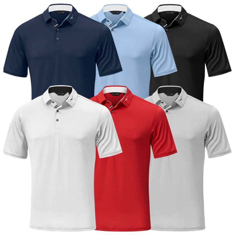 Mizuno 2021 Move Tech Mens Quick Dry Golf Polo Shirt - Choose Colour & Size