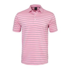 Mens Dunning Short Sleeved Striped Golf Polo Shirt- Small 40-42"