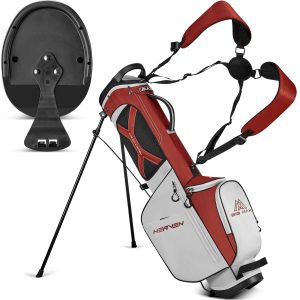 Alternative view of Big Max Heaven Six G Lightweight Compact Golf Stand Bag - Grey / Merlot