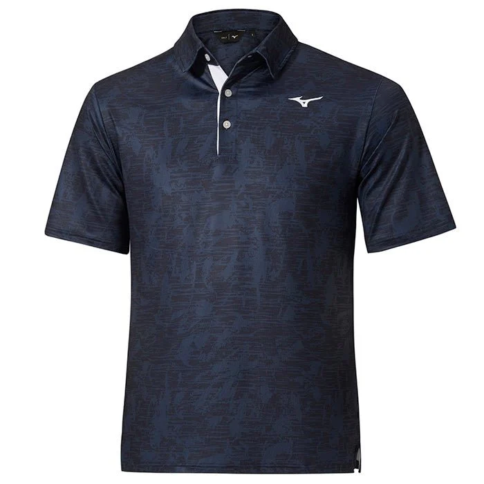 Mizuno Mens Quick Dry Hazard Golf Polo - Navy - Medium