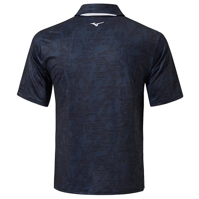 Mizuno Mens Quick Dry Hazard Golf Polo - Navy - Medium - Image 2