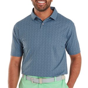 FootJoy Men's Modernist Geo Pique Golf Polo Shirt