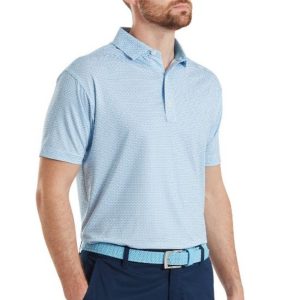 FootJoy Men's Nautical Flag Print Lisle Golf Polo Shirt