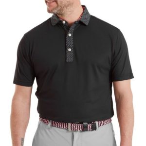 FootJoy Men's Star Geo Trim Pique Golf Polo Shirt