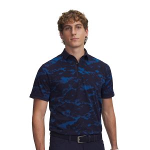 Under Armour Men's ArmourDry Print Rib Golf Polo Shirt