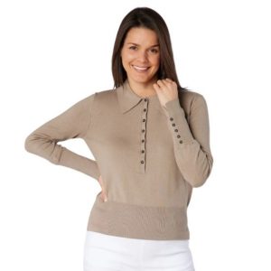 Swing Out Sister Ladies Blush Golf Sweater