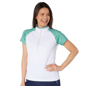 Swing Out Sister Ladies Paradise Cap Sleeve Zip Top