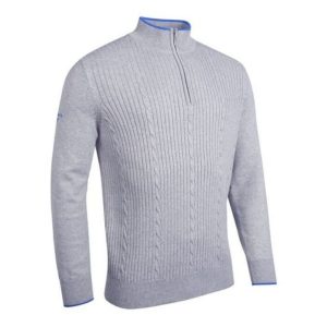 Glenmuir Men's Hoy Zip Neck Golf Sweater