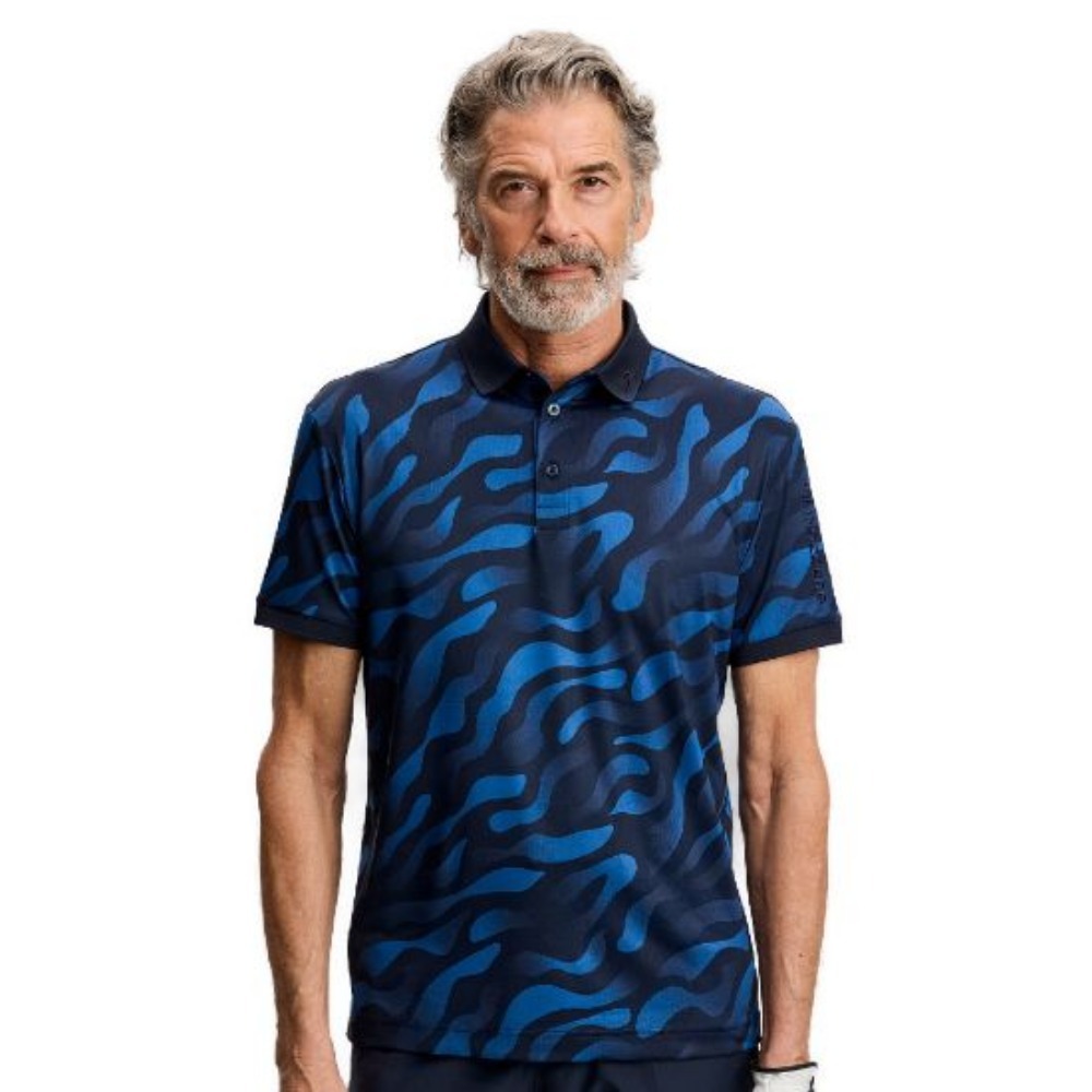J.Lindeberg Men's Tour Tech Print Golf Polo Shirt
