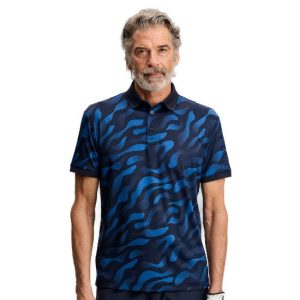J.Lindeberg Men's Tour Tech Print Golf Polo Shirt