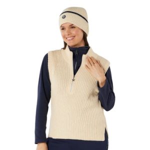Swing Out Sister Ladies Carmen 1/4 Zip Knit Golf Pullover