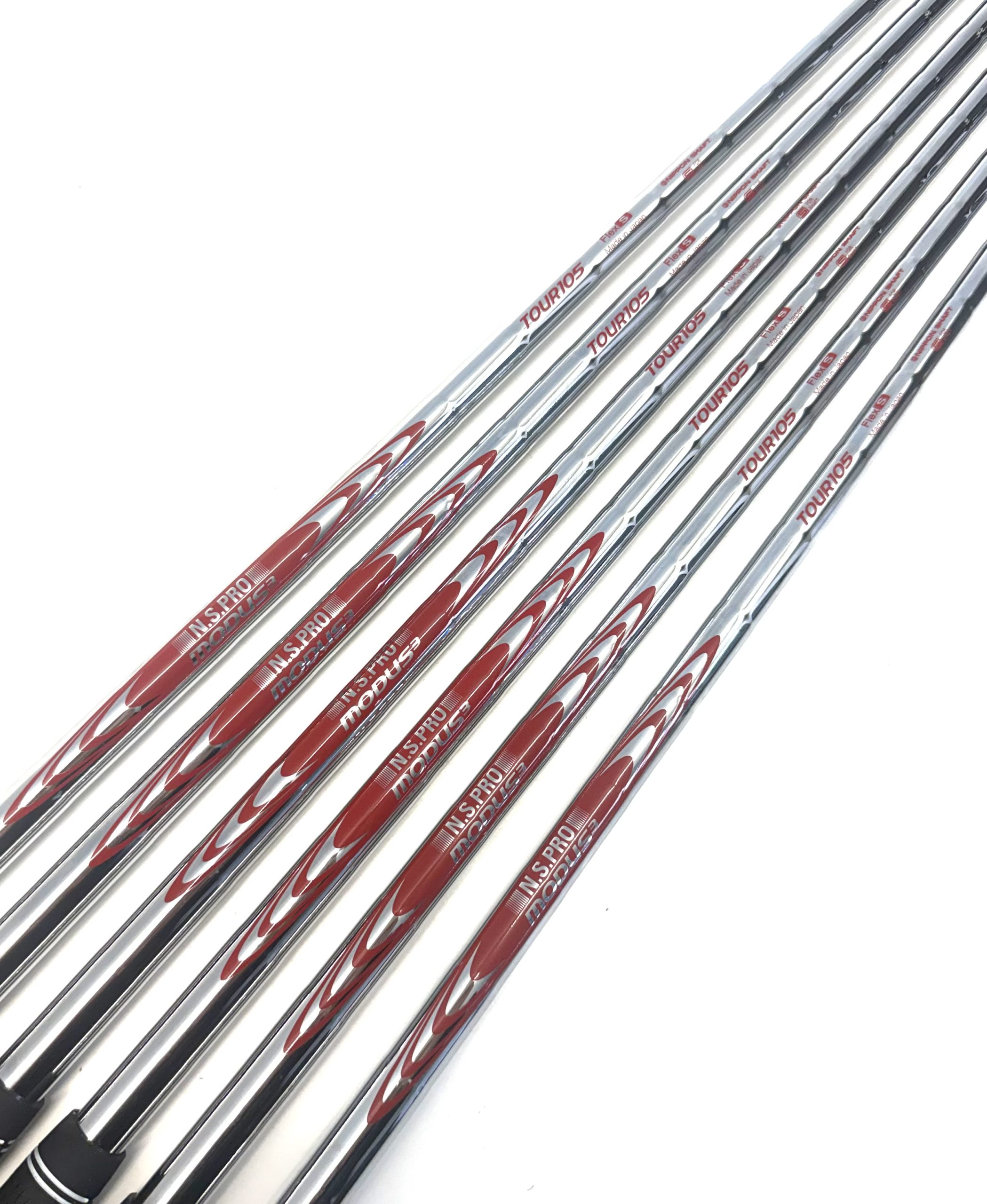 Nippon N.S Pro Modus3 Tour 105 Stiff Iron Shaft Set 5-PW (Set of 6) .355 - Professionally Pulled